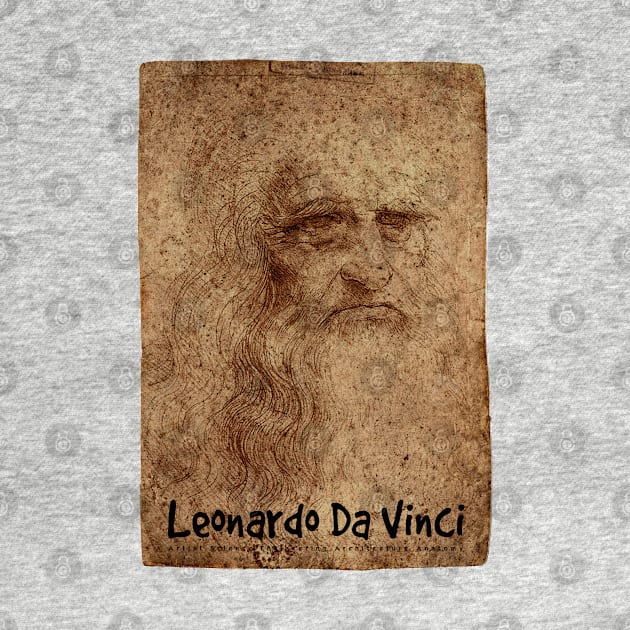 Self Portrait Leonardo Da Vinci High Renaissance Artist by KewaleeTee